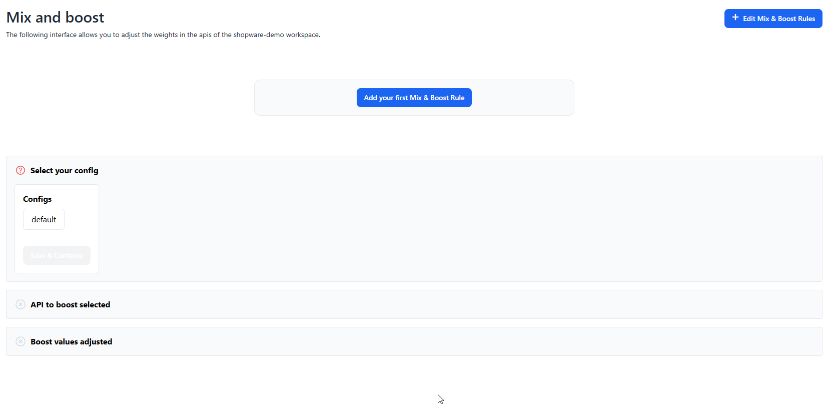 Mix and boost homepage