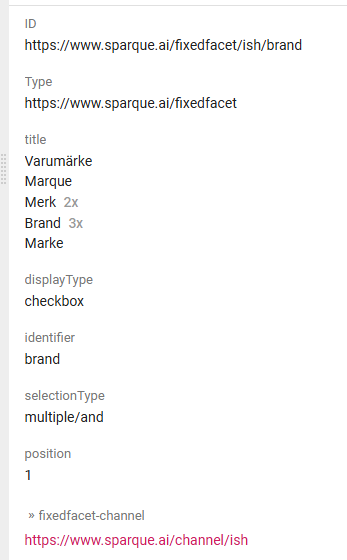 Mapping result in SPARQUE Desk
